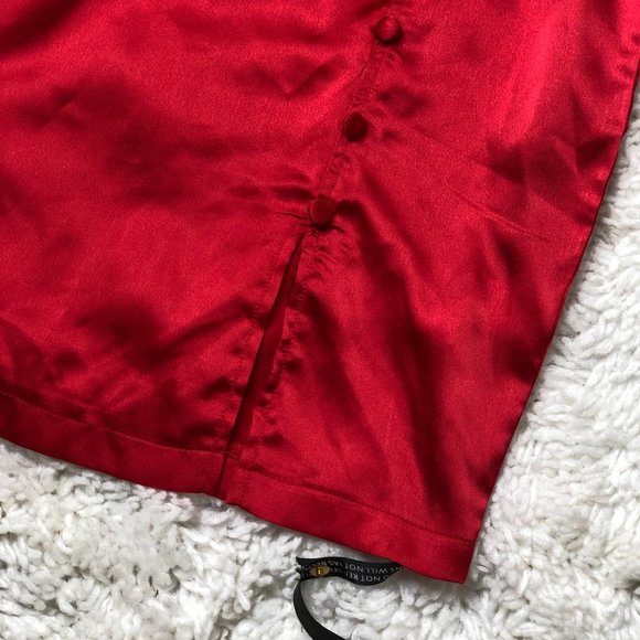 RED PRINT DETAIL BODYCON DRESS - Picture 4 of 5